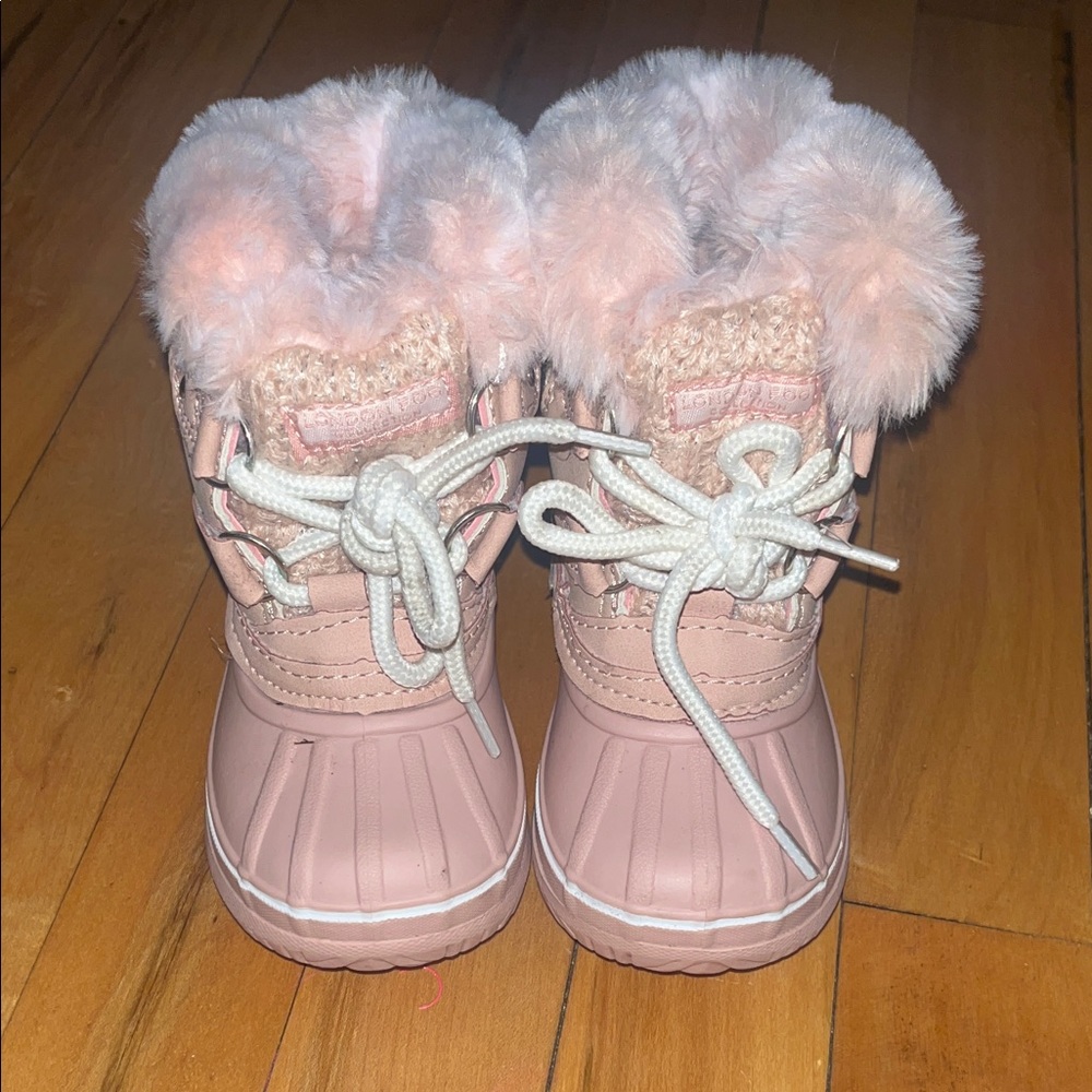 Pink Fur-Lined Winter Boots